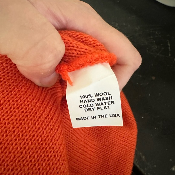 Imogene and Willie Orange Wool Watchcap Beanie - Picture 2 of 2